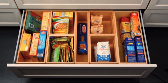 Wooden boxes for deep drawers